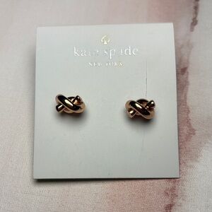 Kate Spade Rose Gold Knot Stud Earrings
